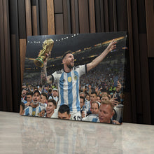 Load image into Gallery viewer, Lionel Messi World Cup Celebration Canvas Art - Soccer Wall Decor Poster
