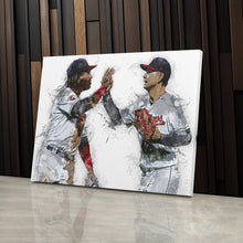 Load image into Gallery viewer, Jose Ramirez &amp; Andres Gimenez Canvas Art – Cleveland Guardians Wall Decor
