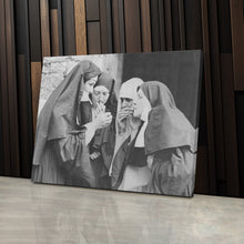 Load image into Gallery viewer, Smoking Nuns Canvas Wall Art - Funny Religious Wall Decor Print
