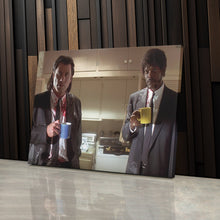 Load image into Gallery viewer, Pulp Fiction Coffee Scene Canvas – Tarantino Movie Wall Art
