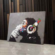 Load image into Gallery viewer, Banksy Male DJ Canvas – Urban Graffiti Wall Art Decor
