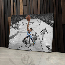 Load image into Gallery viewer, Ja Morant Canvas Art – Dunk Attempt Over Davis Wall Decor
