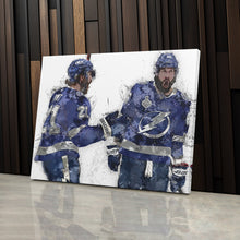 Load image into Gallery viewer, Brayden Point &amp; Nikita Kucherov Canvas Art – Tampa Bay Lightning Wall Decor
