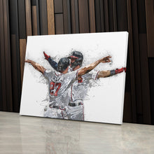 Load image into Gallery viewer, Austin Riley &amp; Dansby Swanson Canvas Art – Atlanta Braves Wall Decor
