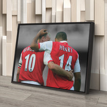 Load image into Gallery viewer, Henry &amp; Bergkamp Canvas – Arsenal Legends Wall Art Decor
