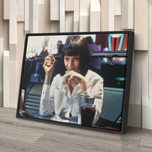 Load image into Gallery viewer, Pulp Fiction Canvas – Uma Thurman Mia Wallace Milkshake Movie Wall Art
