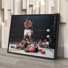 Load image into Gallery viewer, Muhammad Ali vs Sonny Liston Canvas – Phantom Punch Boxing Wall Art
