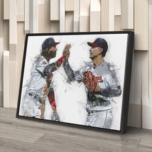 Load image into Gallery viewer, Jose Ramirez &amp; Andres Gimenez Canvas Art – Cleveland Guardians Wall Decor
