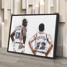 Load image into Gallery viewer, John Stockton &amp; Karl Malone Canvas Art – Utah Jazz Wall Decor

