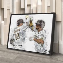 Load image into Gallery viewer, Manny Machado &amp; Juan Soto Canvas Art – San Diego Padres Wall Decor
