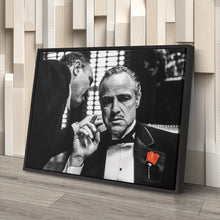 Load image into Gallery viewer, The Godfather Canvas Art – Black &amp; White Wall Decor
