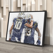 Load image into Gallery viewer, Justin Herbert &amp; Keenan Allen Canvas Art – Los Angeles Chargers Wall Decor
