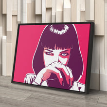 Load image into Gallery viewer, Pulp Fiction Canvas Art – Uma Thurman Movie Wall Decor
