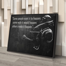 Load image into Gallery viewer, Michael Jordan Quote Canvas – Black &amp; White Chicago Bulls Wall Art Gift for Sports Fans
