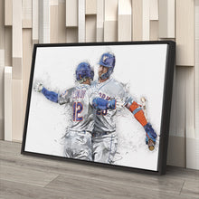 Load image into Gallery viewer, Francisco Lindor &amp; Pete Alonso Canvas Art – New York Mets Wall Decor
