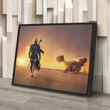 Load image into Gallery viewer, The Mandalorian Movie Poster Canvas Art - Star Wars Home Decor
