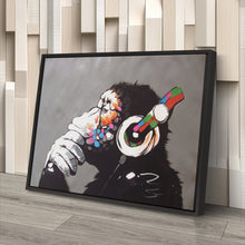 Load image into Gallery viewer, Banksy Male DJ Canvas – Urban Graffiti Wall Art Decor

