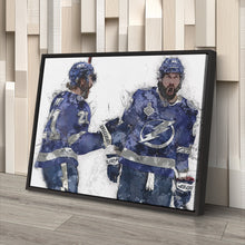 Load image into Gallery viewer, Brayden Point &amp; Nikita Kucherov Canvas Art – Tampa Bay Lightning Wall Decor

