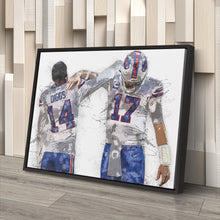 Load image into Gallery viewer, Josh Allen &amp; Stefon Diggs Canvas Art – Buffalo Bills Wall Decor
