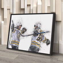 Load image into Gallery viewer, Brad Marchand &amp; David Pastrnak Canvas Art – Boston Bruins Wall Decor
