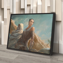 Load image into Gallery viewer, Luke &amp; Rey Skywalker Artwork - Star Wars Canvas Wall Art Decor
