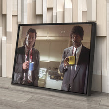 Load image into Gallery viewer, Pulp Fiction Coffee Scene Canvas – Tarantino Movie Wall Art
