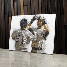 Load image into Gallery viewer, Derek Jeter &amp; Bernie Williams Canvas Art – New York Yankees Wall Decor
