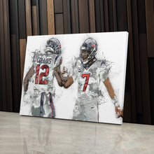 Load image into Gallery viewer, CJ Stroud &amp; Nico Collins Canvas Art – Houston Texans Wall Decor

