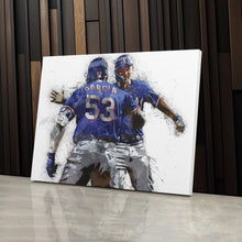 Load image into Gallery viewer, Adolis Garcia &amp; Corey Seager Canvas Art – Texas Rangers Wall Decor
