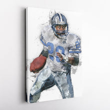 Load image into Gallery viewer, Barry Sanders Canvas Art – Detroit Lions Wall Decor
