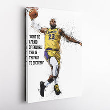 Load image into Gallery viewer, LeBron James Quote Canvas Art – Lakers Wall Decor
