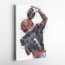 Load image into Gallery viewer, Ja&#39;Marr Chase Bengals Canvas Art – Cincinnati Bengals Wall Decor
