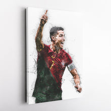 Load image into Gallery viewer, Cristiano Ronaldo Canvas Art – Portugal National Team Wall Decor
