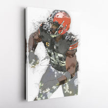 Load image into Gallery viewer, Myles Garrett Canvas Art – Cleveland Browns Wall Decor
