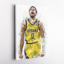 Load image into Gallery viewer, Tyrese Haliburton Canvas Art – Indiana Pacers Wall Decor
