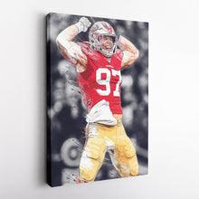 Load image into Gallery viewer, Nick Bosa Canvas Art – 49ers NFL Celebration Wall Decor
