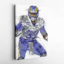 Load image into Gallery viewer, Aaron Donald Canvas Art – Los Angeles Rams Wall Decor
