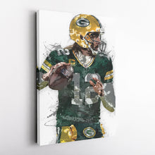 Load image into Gallery viewer, Aaron Rodgers Canvas Art – Green Bay Packers Wall Decor
