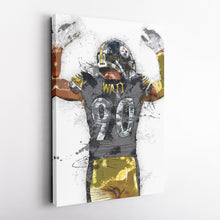 Load image into Gallery viewer, T.J. Watt Canvas Art – Pittsburgh Steelers Wall Decor
