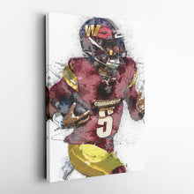Load image into Gallery viewer, Jayden Daniels Canvas Art – Washington Commanders Wall Decor
