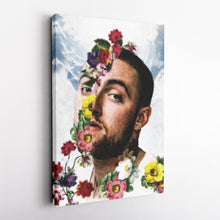 Load image into Gallery viewer, Mac Miller Floral Canvas Print – Rap Artist Painting Wall Art for Home Decor
