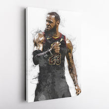 Load image into Gallery viewer, LeBron James Canvas Art – Cleveland Cavaliers Wall Decor
