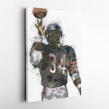 Load image into Gallery viewer, Walter Payton Canvas Art – Chicago Bears Wall Decor
