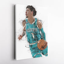 Load image into Gallery viewer, LaMelo Ball Canvas Art – Charlotte Hornets Wall Decor
