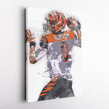 Load image into Gallery viewer, Joe Burrow Bengals Canvas Art – Cincinnati Bengals Wall Decor
