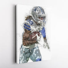 Load image into Gallery viewer, CeeDee Lamb Canvas Art – Dallas Cowboys Wall Decor
