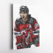Load image into Gallery viewer, Jack Hughes Canvas Art – New Jersey Devils Wall Decor
