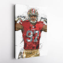 Load image into Gallery viewer, Nick Bosa Canvas Art – San Francisco 49ers Wall Decor
