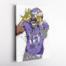 Load image into Gallery viewer, Justin Jefferson Canvas Art – Minnesota Vikings Wall Decor

