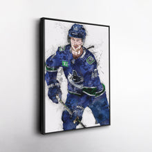 Load image into Gallery viewer, Elias Pettersson Canvas Art – Vancouver Canucks Wall Decor
